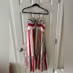 En Creme Stripes Maxi Dress